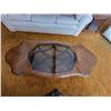 Image 2 : VINTAGE WOOD AND GLASS COFFEE TABLE