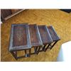 Image 1 : SET OF 4 ANTIQUE NESTING TABLES WITH INLAY DESIGN