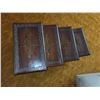 Image 2 : SET OF 4 ANTIQUE NESTING TABLES WITH INLAY DESIGN