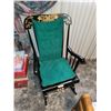 Image 1 : 1950S BLACK ROCKING CHAIR WITH HARVEST STENCIL