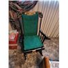 Image 2 : 1950S BLACK ROCKING CHAIR WITH HARVEST STENCIL