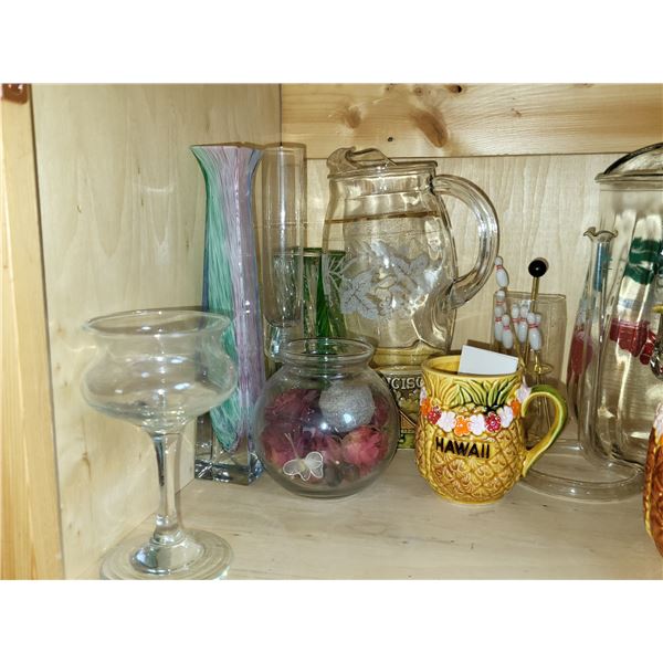 CONTENTS OF LOWER CUPBOARD IN CHINA CABINET LOT 1