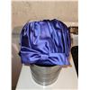 Image 1 : DARK BLUE SATIN (LIKE) VINTAGE HAT