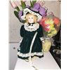 Image 2 : VINTAGE FAUX FLOWERS AND A PORCELAIN DOLL