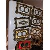 Image 3 : LARGE LOT OF 1960S METAL LIGHT SWTICH COVERS
