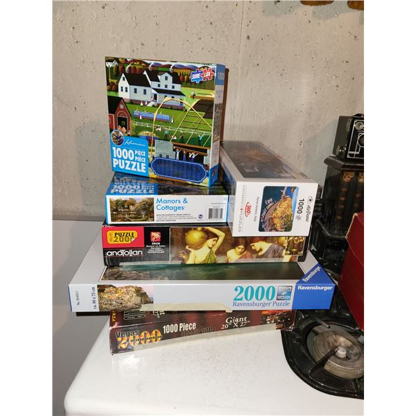TOWER OF COMPLETE PUZZLES LOT 4