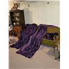 Image 1 : 1960S PURPLE CRUSHED VELVET DRAPERIES