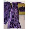 Image 2 : 1960S PURPLE CRUSHED VELVET DRAPERIES