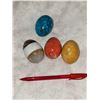 Image 1 : LOT OF 4 DECORATIVE STONE MARBLE EGGS