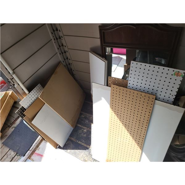MISC PEGBOARD AND OTHER STORE FIXTURES PIECES