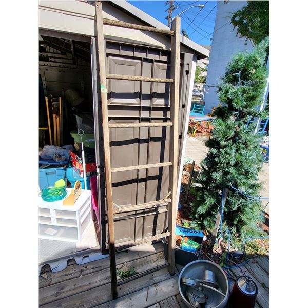 OLD WOODEN LOFT LADDER