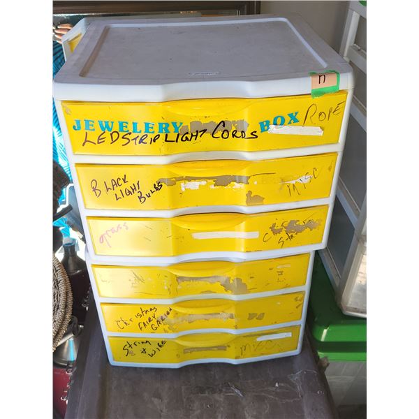 LOT OF 2 STERLITE 3 DRAWER STORAGE ORGANIZER