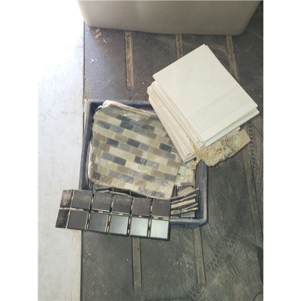 MILK CRATE WITH CERAMIC TILES