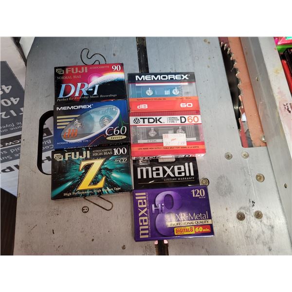 LOT OF 6 NEW BLANK CASSETES