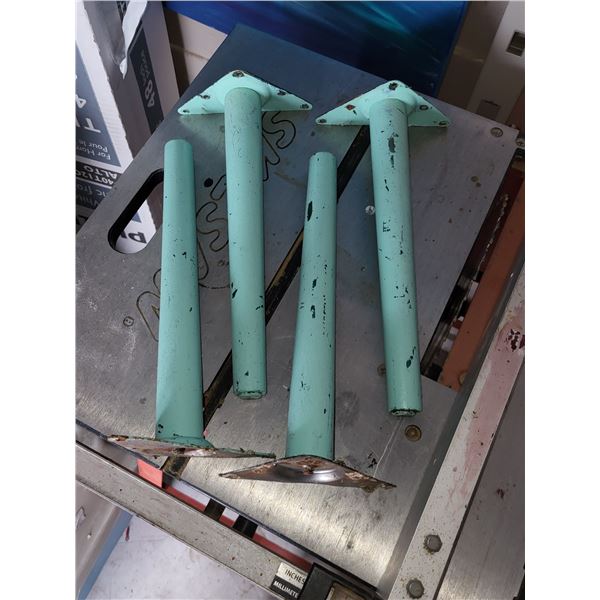 LOT OF 4 MID CENTURY WOODEN COFFEE TABLE LEGS