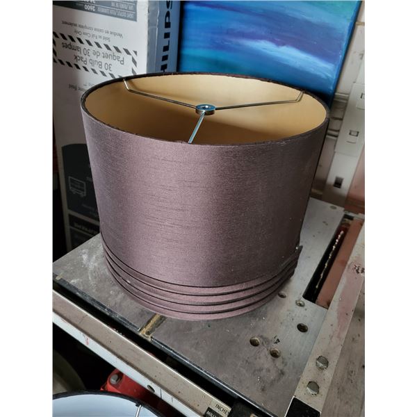 VINTAGE BROWN LAMPSHADES (2)