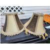 Image 1 : BROWN AND BEIGE TASSELLED LAMPSHADES (2)