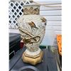 Image 2 : LARGE ORNATE GOLD AND WHITE VASE