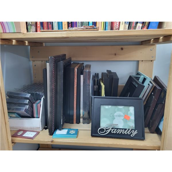 SHELF OF PHOTO FRAMES LOT 3