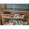 Image 1 : SHELF OF VINTAGE COLLECTIBLE CHRISTMAS ORNAMENTS LOT 1