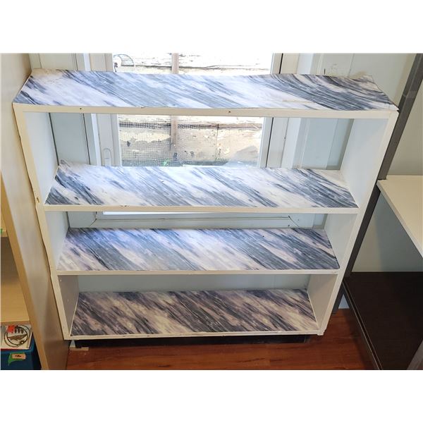 WHITE 4 TIER SHELF CABINET