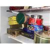 Image 2 : SHELF FULL OF VARIOUS TINS