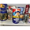 Image 4 : SHELF FULL OF VARIOUS TINS
