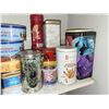 Image 5 : SHELF FULL OF VARIOUS TINS