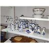 Image 1 : LARGE LOT OF BLUE AND WHITE CERAMICS DELFT BLUE(?) (17 PIECES)