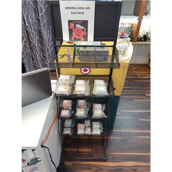 BLACK METAL DISPLAY STAND (REMOVABLE SHELVES)