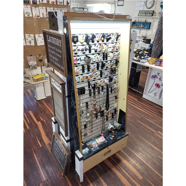 STORE FIXTURE DISPLAY STAND WITH SLAT BOARD