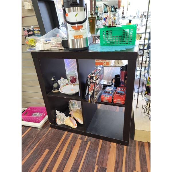 BLACK 4 CUBICLE SHELF