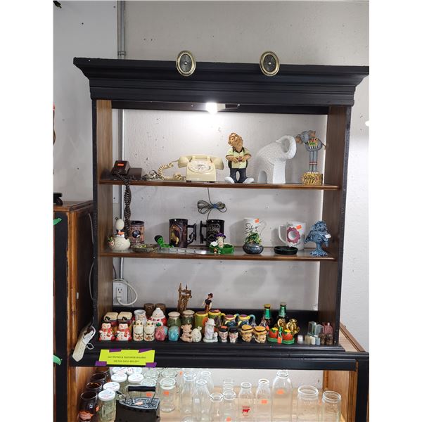 BLACK AND BROWN STURDY SHELF