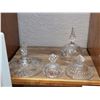 Image 1 : LOT OF VARIOUS CRYSTAL CANDY DISH LIDS
