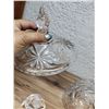 Image 2 : LOT OF VARIOUS CRYSTAL CANDY DISH LIDS