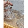 Image 3 : LOT OF VARIOUS CRYSTAL CANDY DISH LIDS