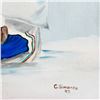 Image 9 : 3 ORIGINAL INUIT ART OIL PAINTINGS - G. SIMANTS ‘93