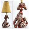 Image 1 : VINTAGE CHALKWARE BROWN POODLE DOG DESK LAMP