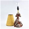 Image 2 : VINTAGE CHALKWARE BROWN POODLE DOG DESK LAMP