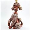 Image 3 : VINTAGE CHALKWARE BROWN POODLE DOG DESK LAMP