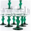 Image 1 : 8 LIBBEY GREEN CACTUS STEM MARGARITA BAR GLASSES