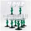 Image 2 : 8 LIBBEY GREEN CACTUS STEM MARGARITA BAR GLASSES