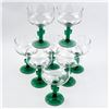 Image 3 : 8 LIBBEY GREEN CACTUS STEM MARGARITA BAR GLASSES