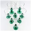 Image 4 : 8 LIBBEY GREEN CACTUS STEM MARGARITA BAR GLASSES
