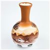 Image 2 : SIGNED T. BENALLY DINE NAVAJO POTTERY VASE - EAGLE