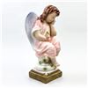 Image 4 : VINTAGE SAD LITTLE ANGEL GIRL - CHALKWARE STATUE