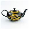 Image 1 : GOLD DRAGON THEMED BLACK PORCELAIN TEAPOT