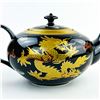 Image 2 : GOLD DRAGON THEMED BLACK PORCELAIN TEAPOT