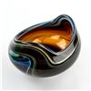 Image 1 : HAND BLOWN SWIRL ART GLASS BOWL SCULPTURE