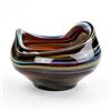 Image 2 : HAND BLOWN SWIRL ART GLASS BOWL SCULPTURE